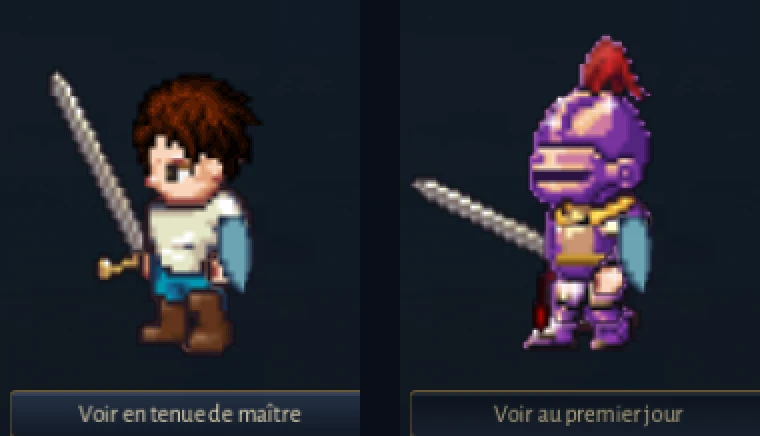 Le Chevalier au premier jour et en tenue de maître